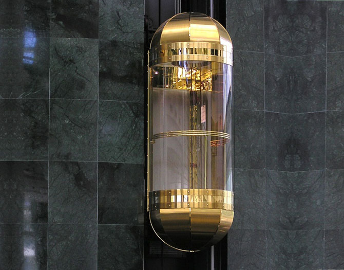 Modern Capsule Lift Installation in Noida Commercial Building